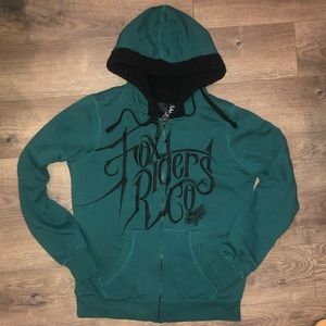 Fox Riders Sherpa Lined Hoodie - Large